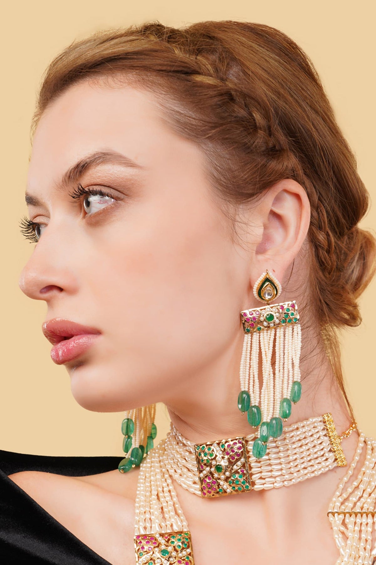 Jahanara Gold-Plated Drop Earrings 