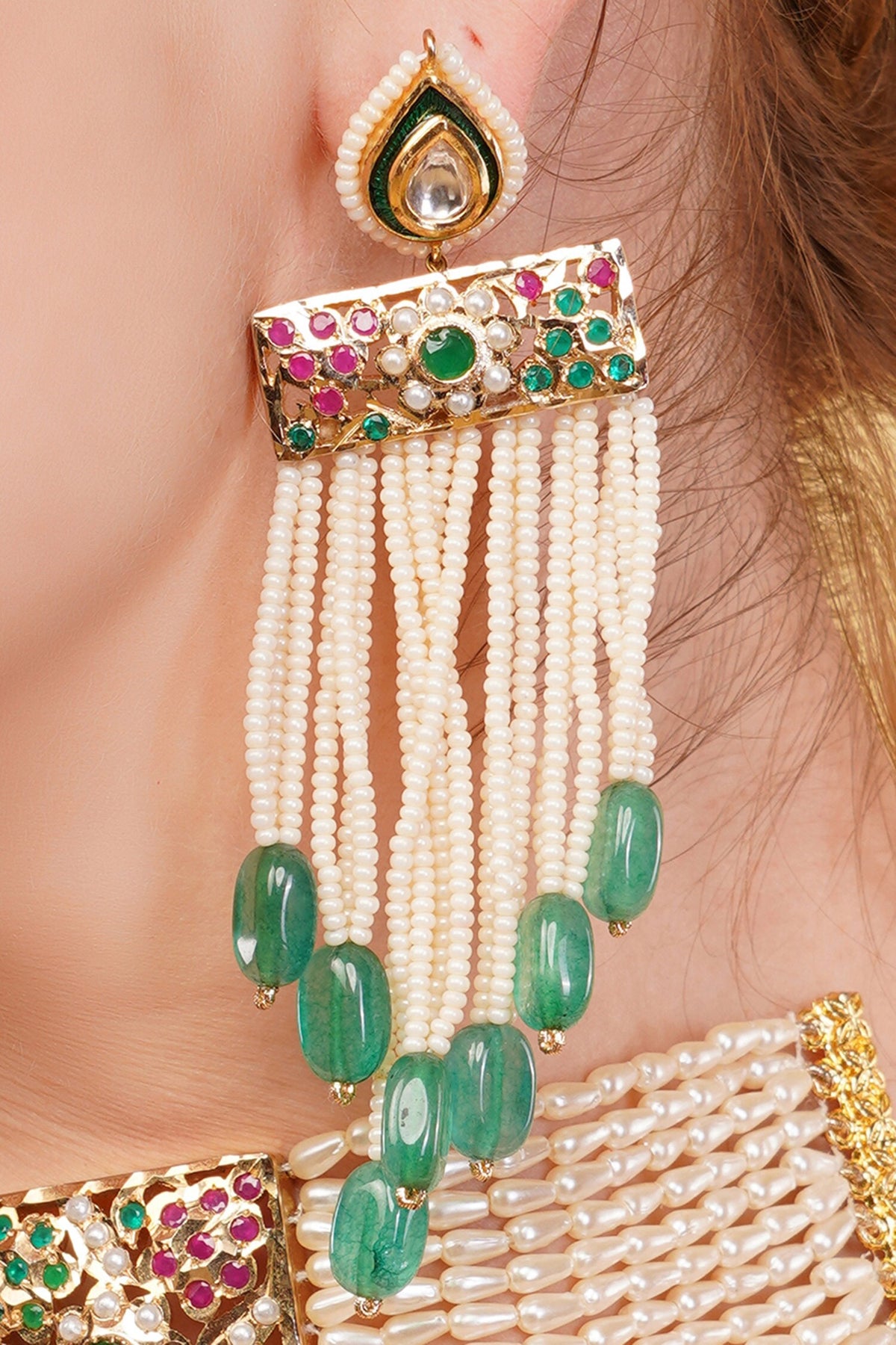 Jahanara Gold-Plated Drop Earrings 