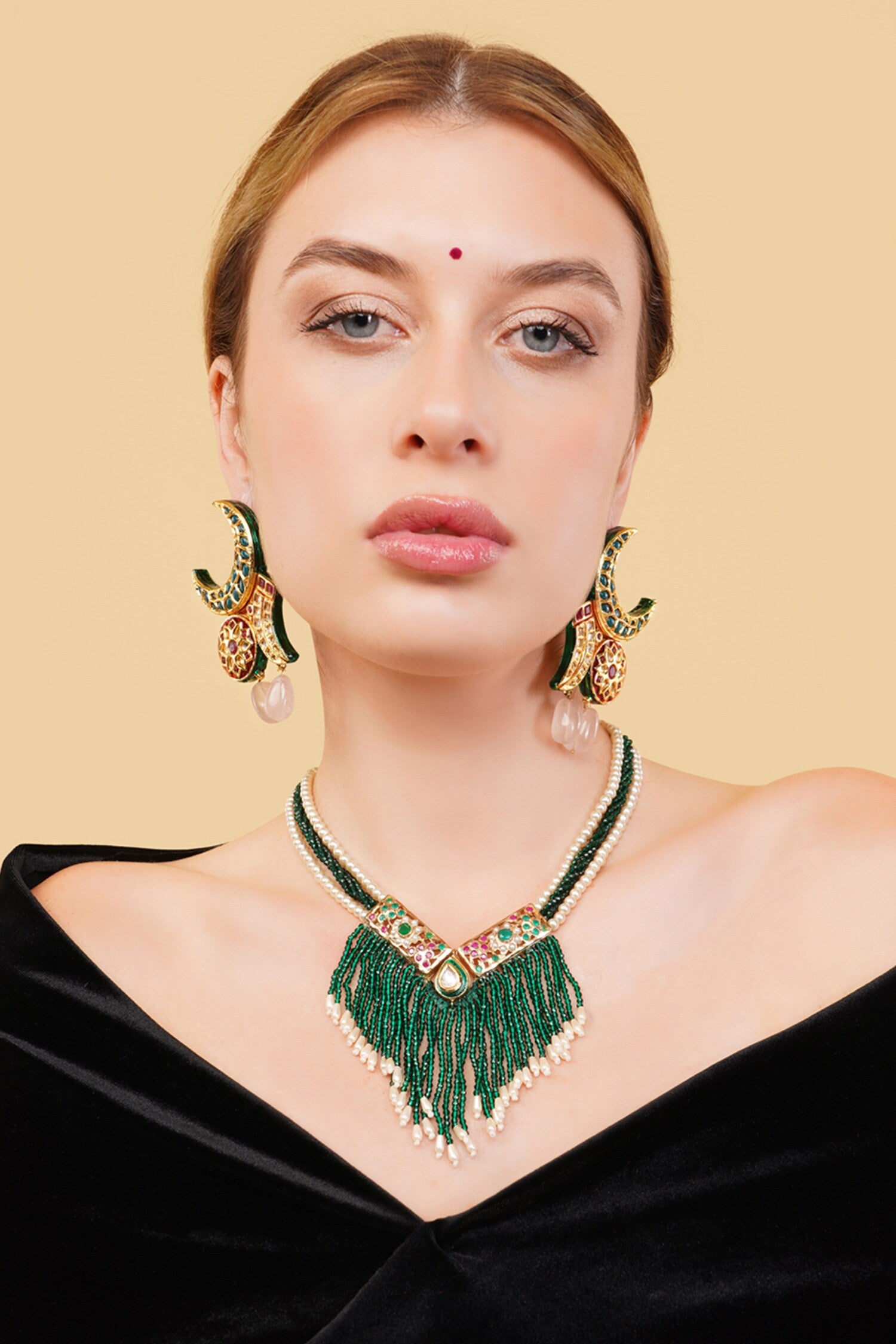 Harit Gold-Plated Drop Earrings 