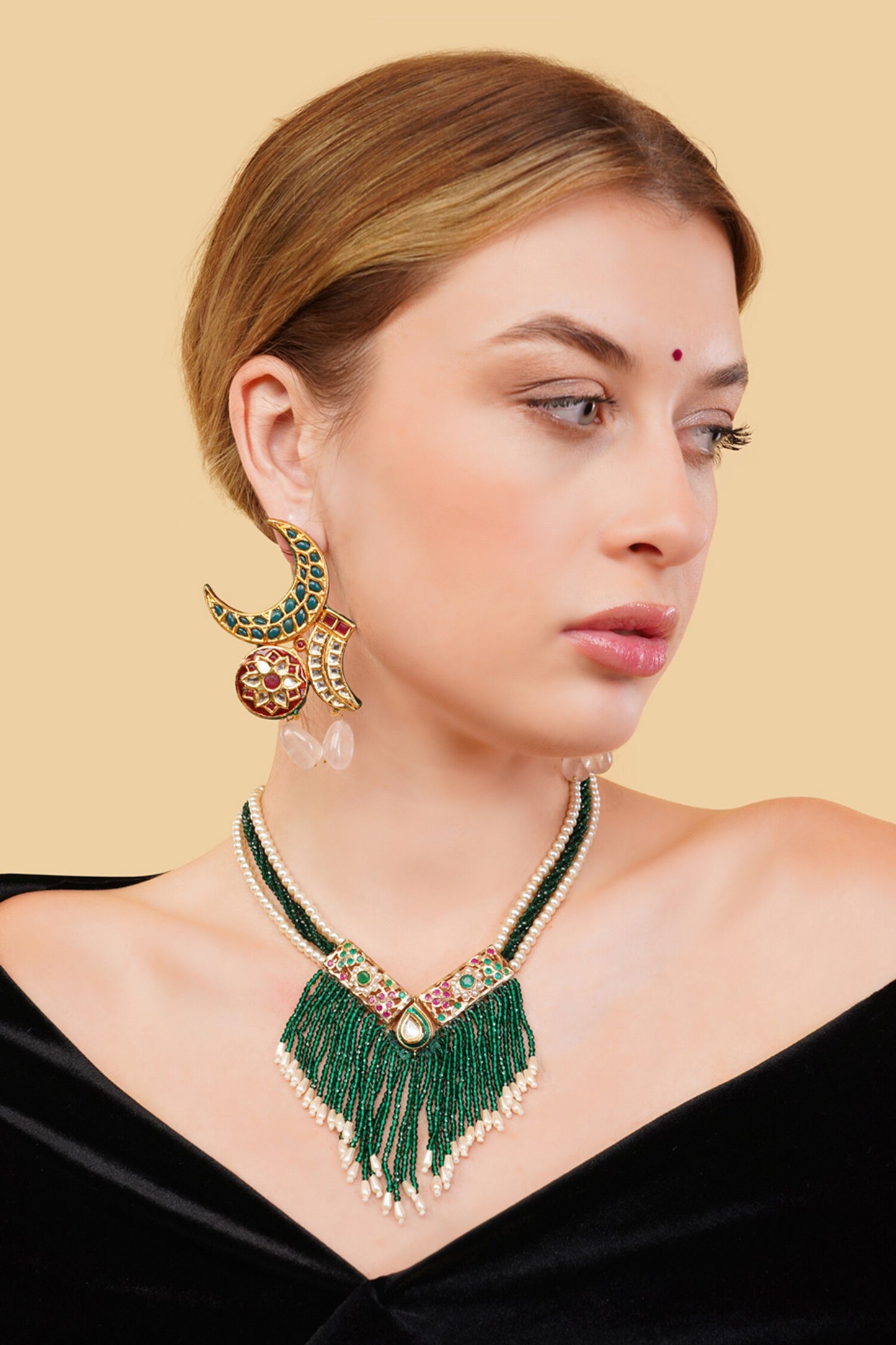 Harit Gold-Plated Drop Earrings 