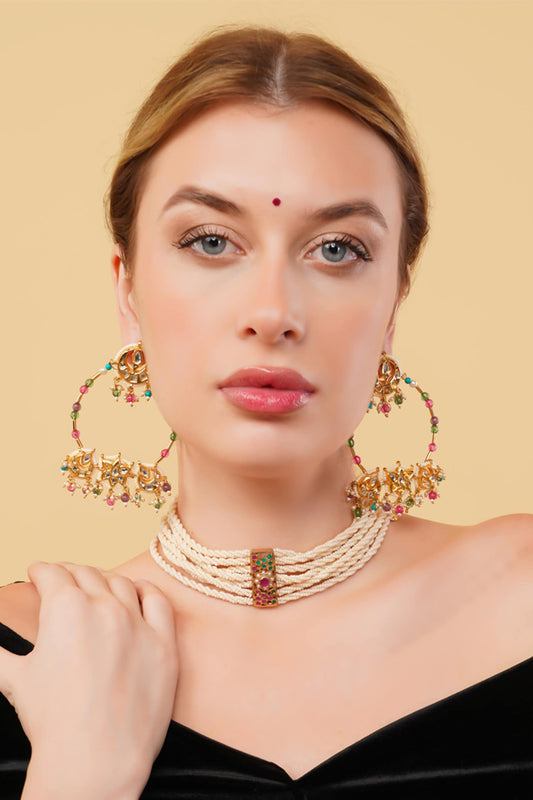 Gul-e-Laal Gold-Plated Choker Necklace 