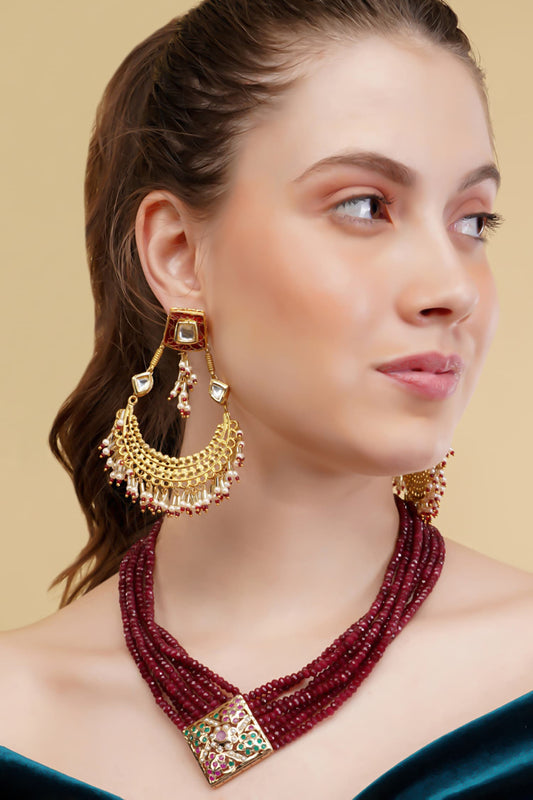 Gulnaar Gold-Plated Multi Strand Necklace 