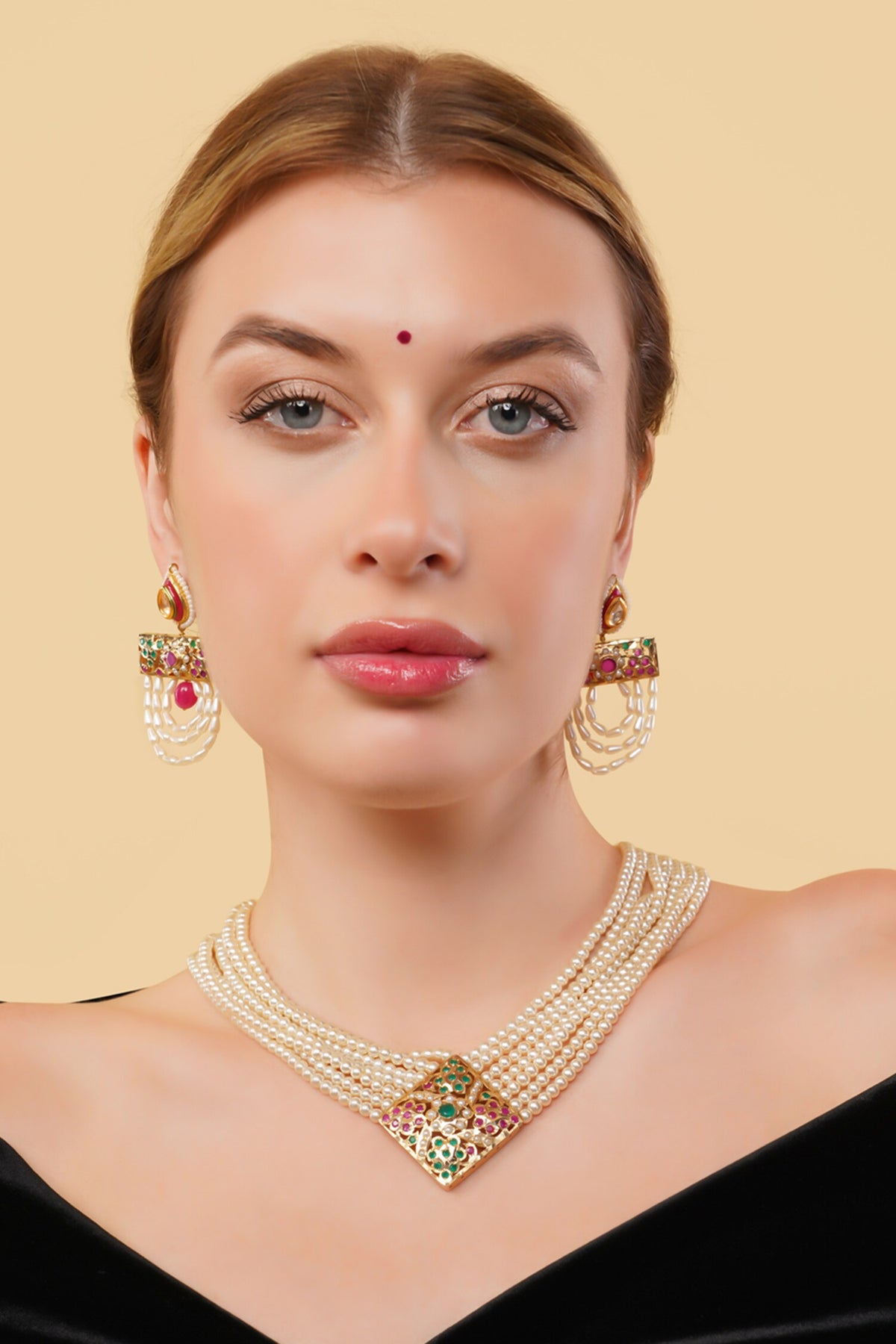 Gold-Plated Multi Strand Necklace 