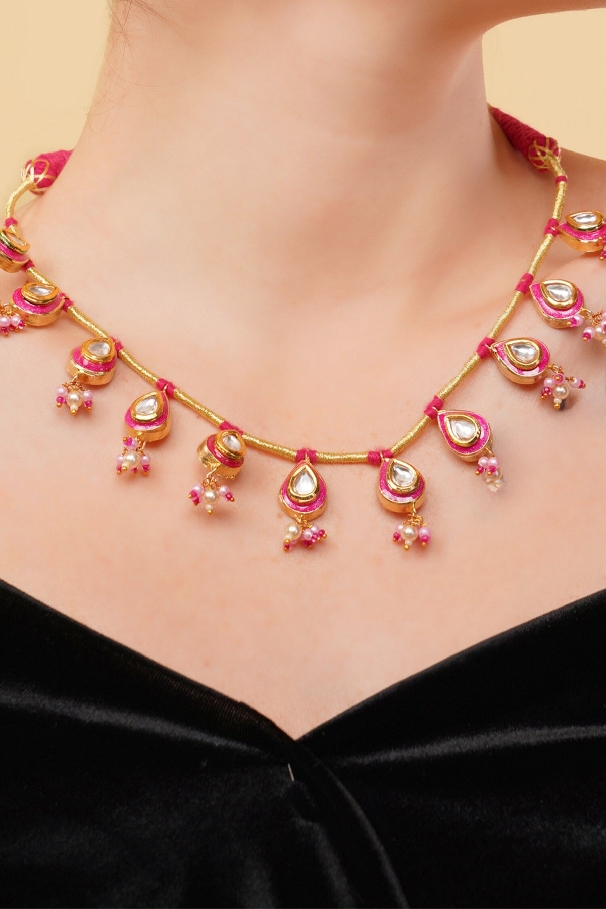 Rang-e-Aatish Gold-Plated Choker Necklace 