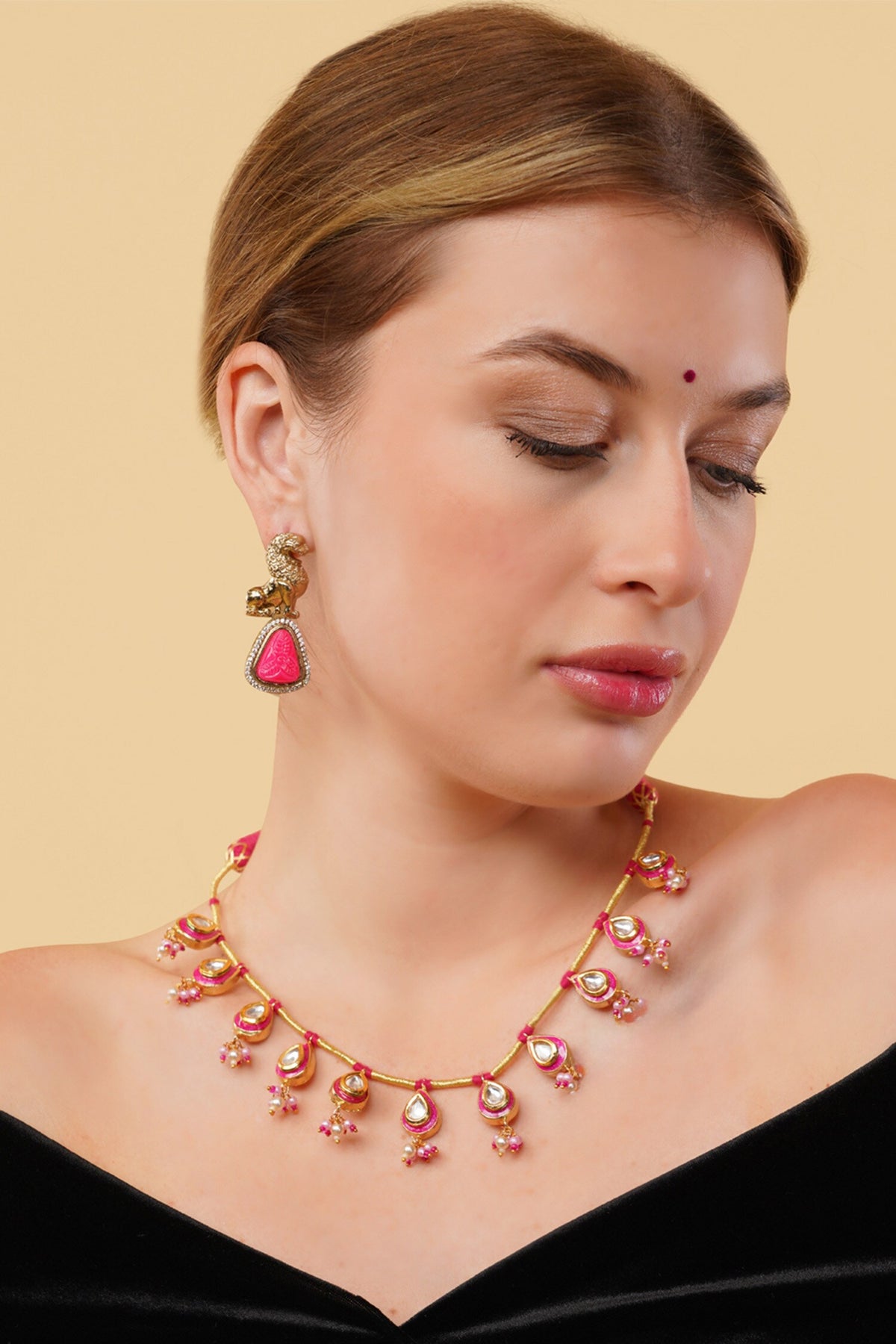 Rang-e-Aatish Gold-Plated Choker Necklace 