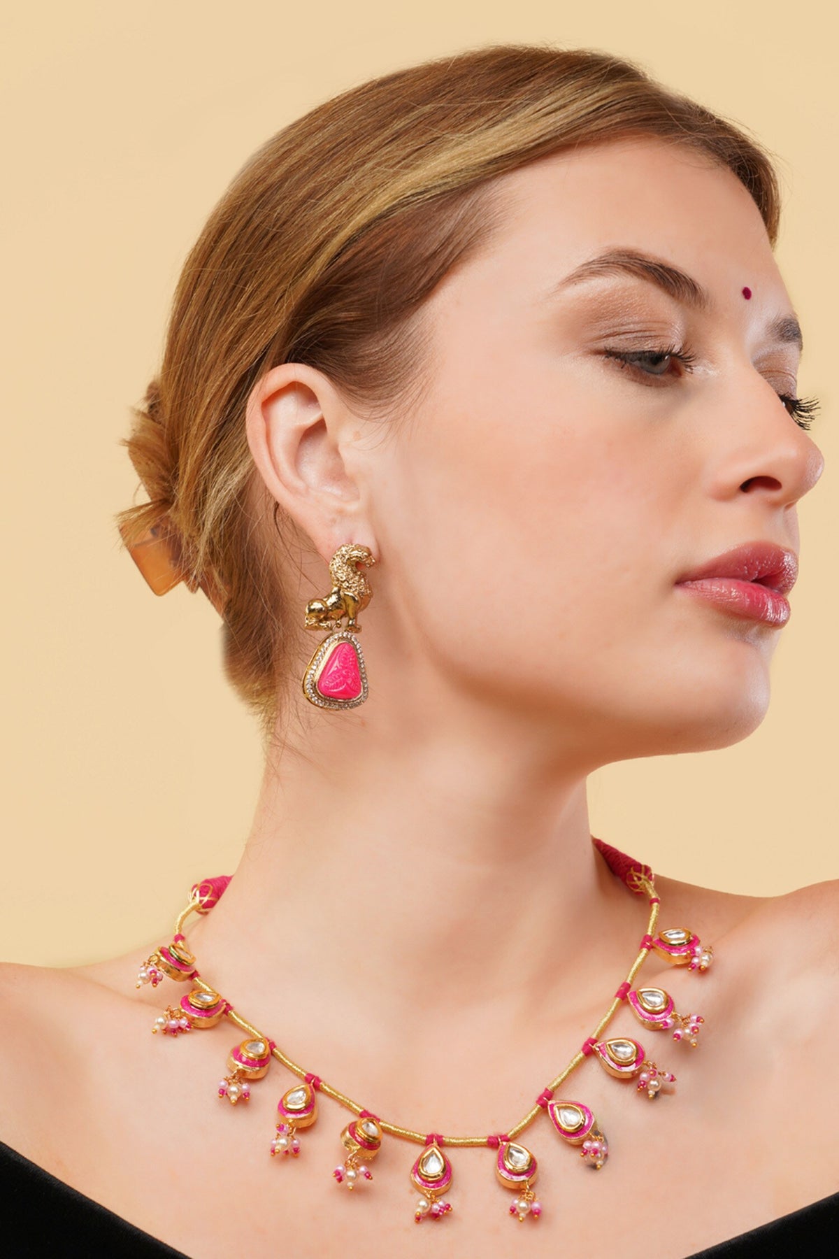 Rang-e-Aatish Gold-Plated Choker Necklace 