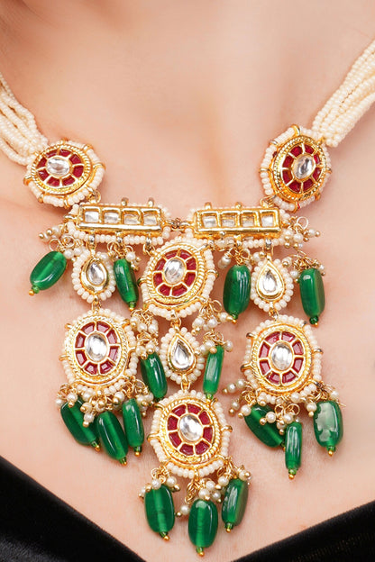 Gold-Plated Embellished Necklace  