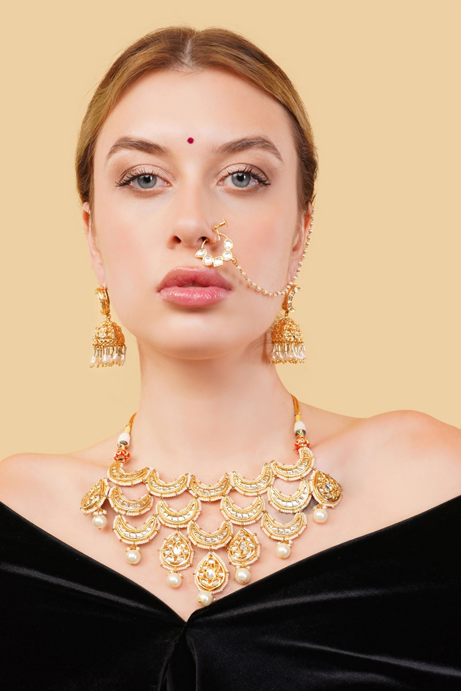 Gold-Plated Designer Necklace 