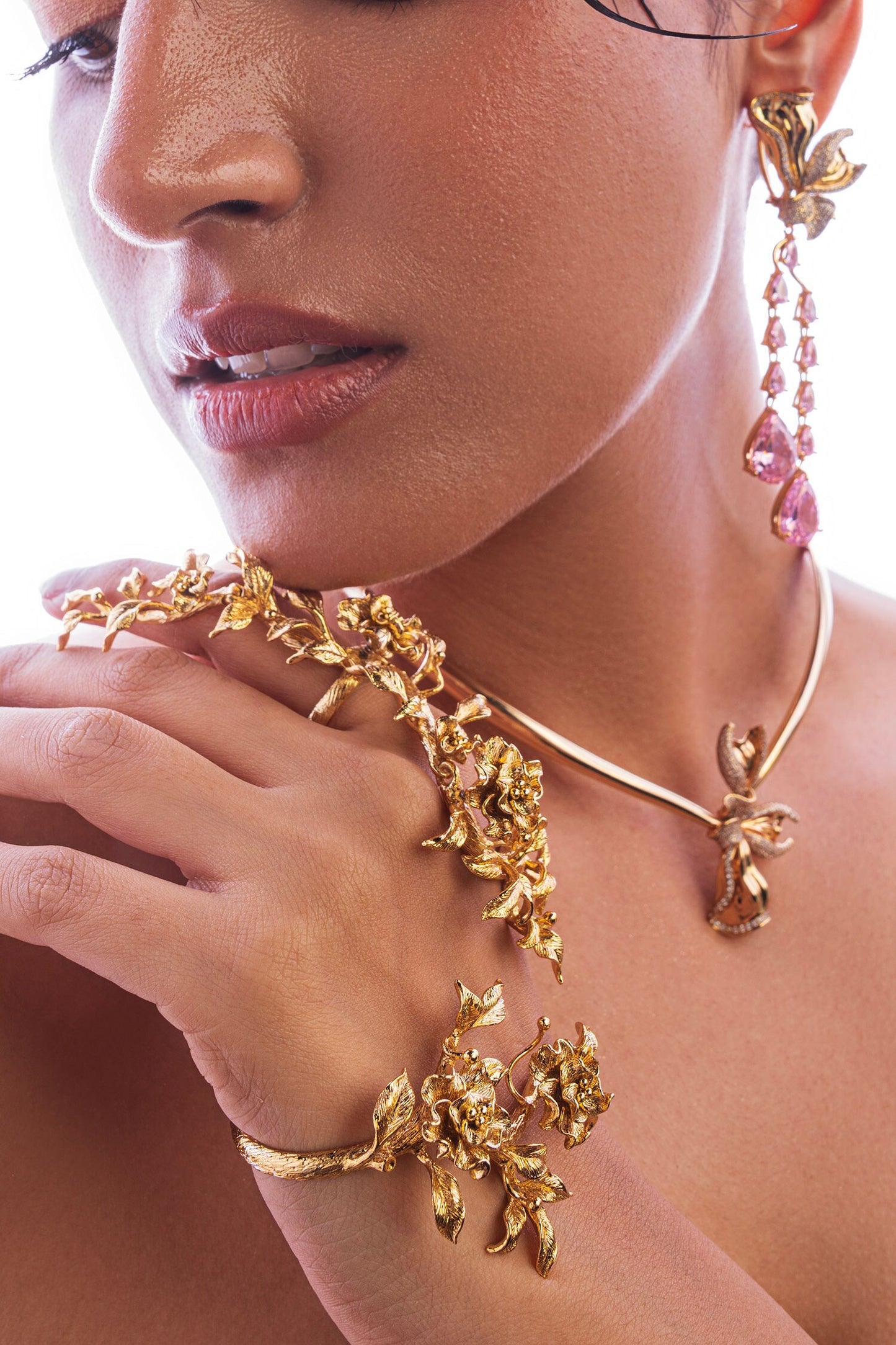 Blossom Hand Harness in 22k Rose Gold 