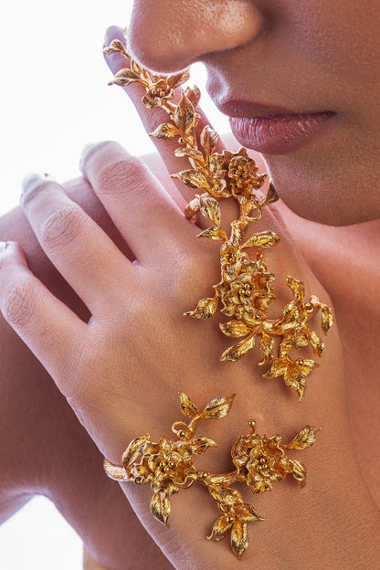 Blossom Hand Harness in 22k Rose Gold 