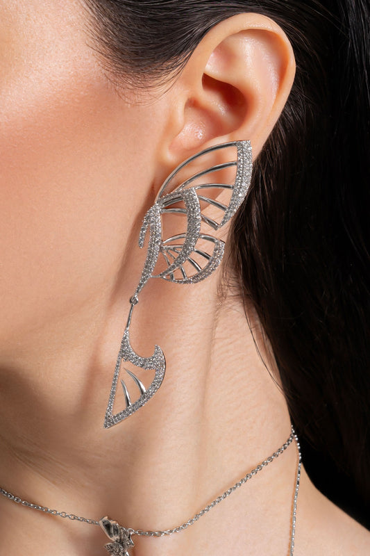 Butterfly Bliss Silver Earcuff 