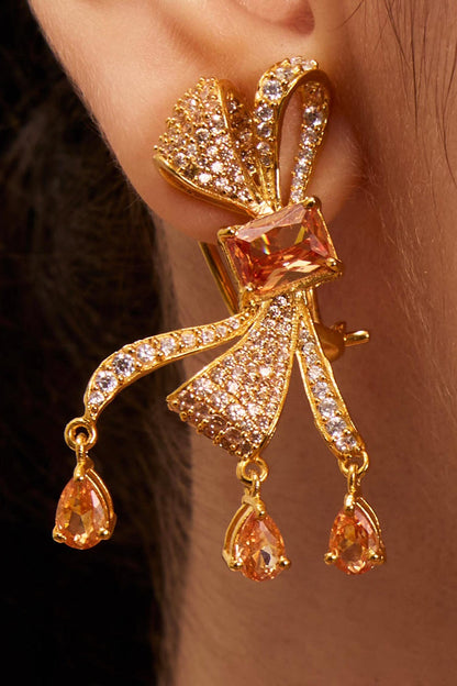 Diamond Bow Earrings 
