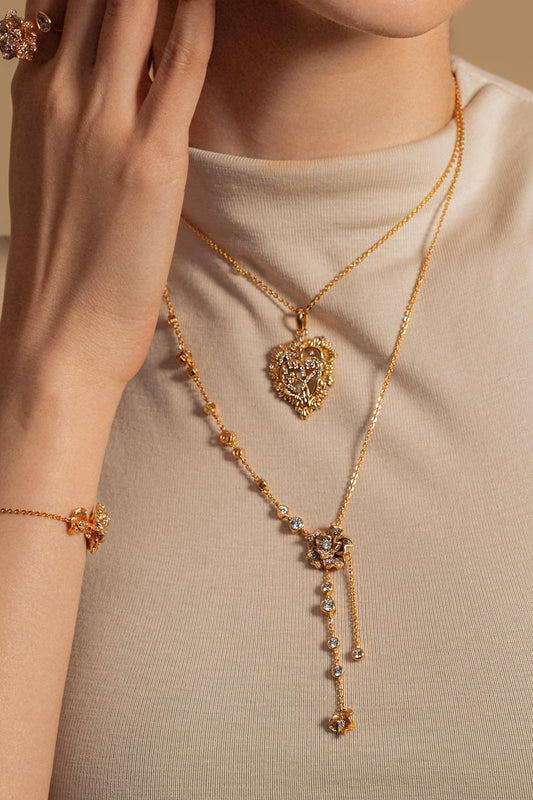 Rose Glow Pendant Necklace 