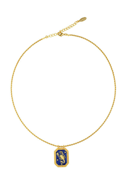 Scorpio Zodiac Tablet Necklace 