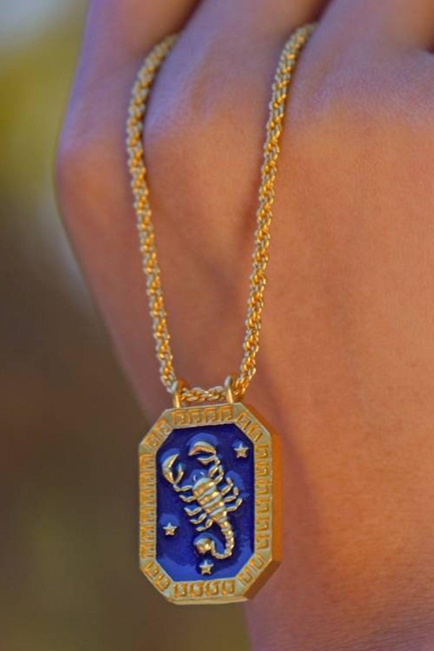 Scorpio Zodiac Tablet Necklace 