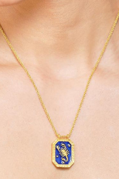 Scorpio Zodiac Tablet Necklace 