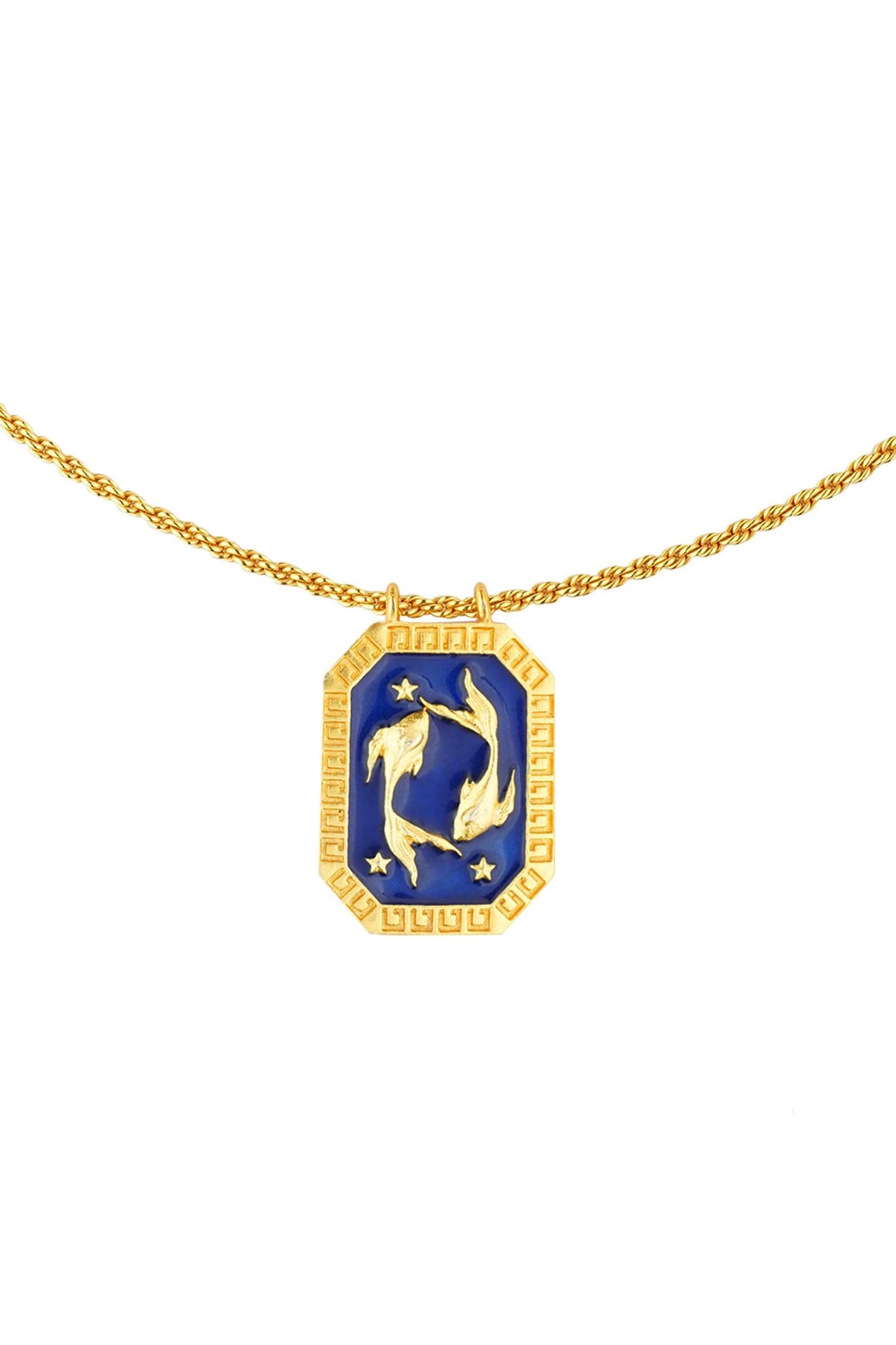 Pisces Zodiac Tablet Necklace 