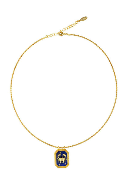 Cancer Zodiac Tablet Necklace 