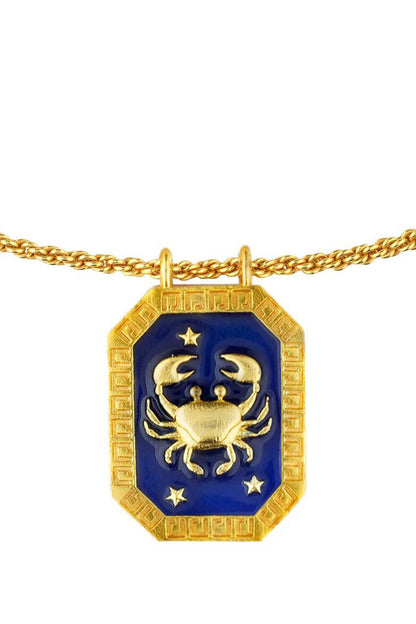Cancer Zodiac Tablet Necklace 