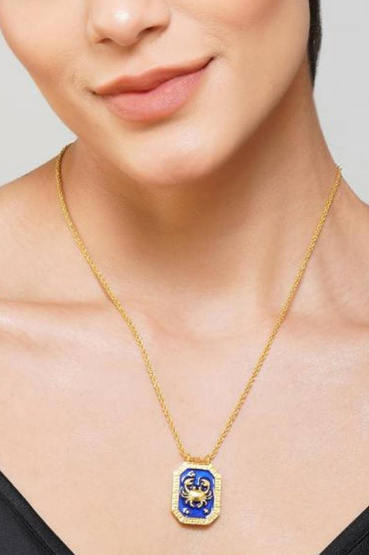 Cancer Zodiac Tablet Necklace 