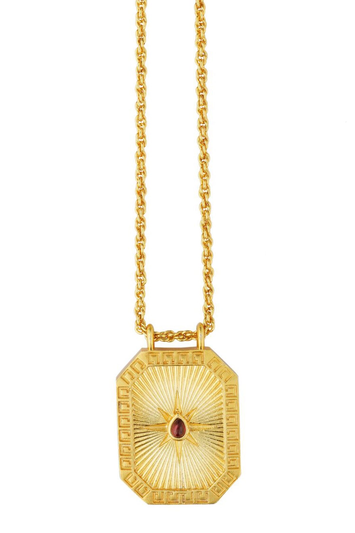 Capricorn Zodiac Tablet Necklace 