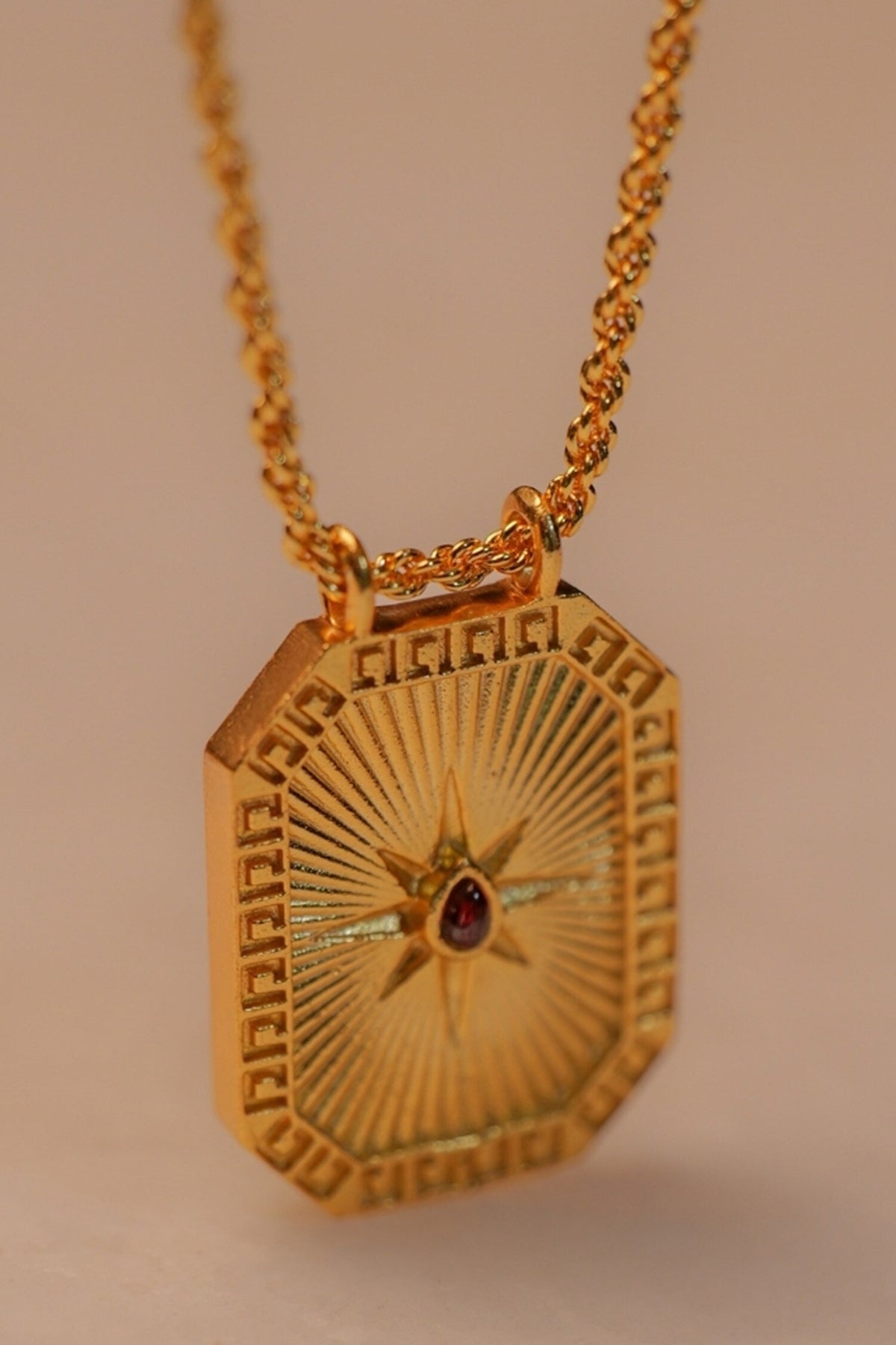 Capricorn Zodiac Tablet Necklace 