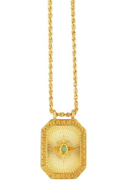 Taurus Zodiac Tablet Necklace 