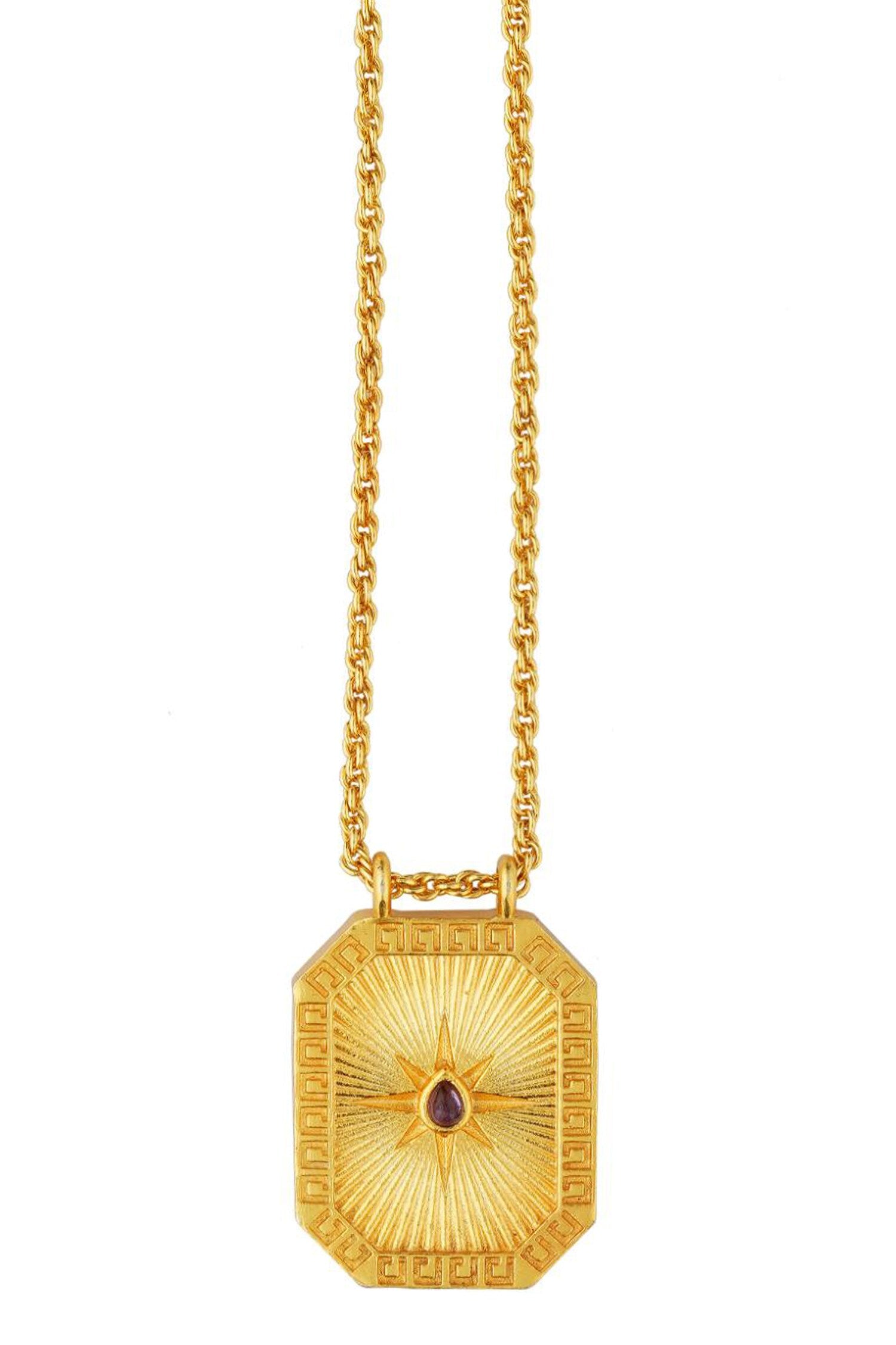 Aquarius Zodiac Tablet Necklace 