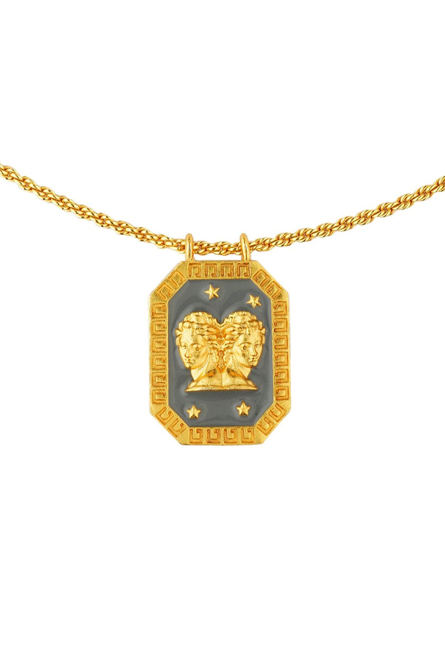 Gemini Zodiac Tablet Necklace 