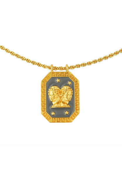 Gemini Zodiac Tablet Necklace 