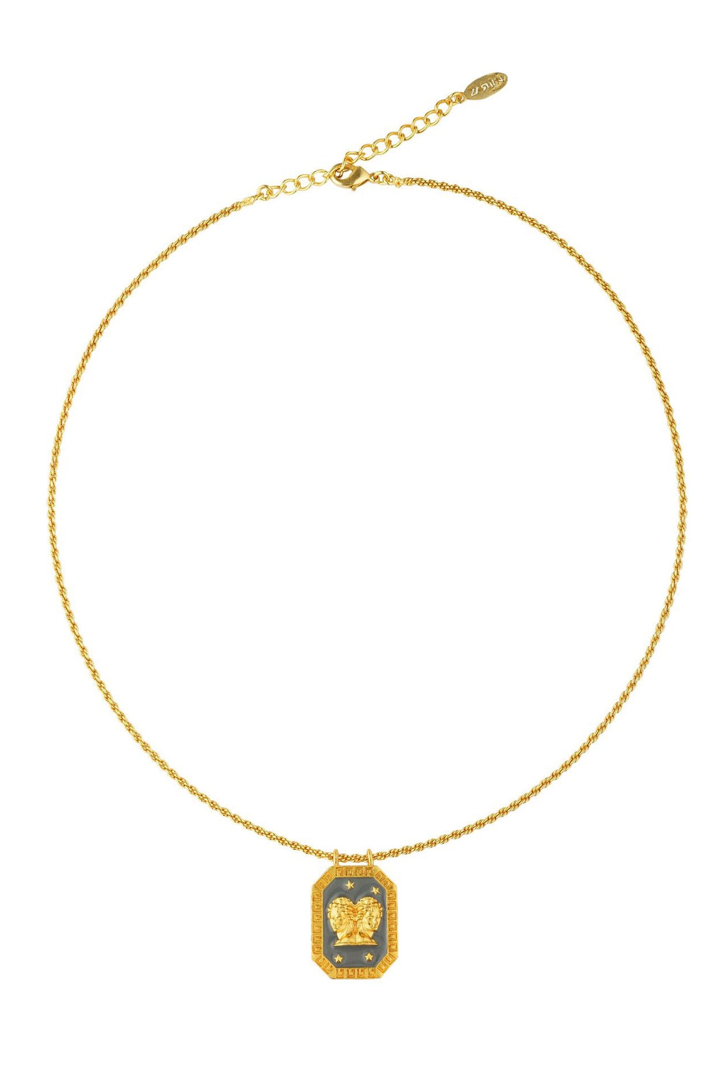 Gemini Zodiac Tablet Necklace 