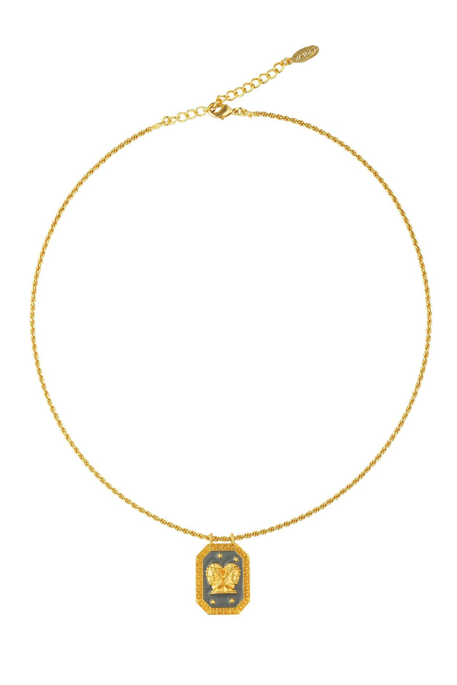 Gemini Zodiac Tablet Necklace 