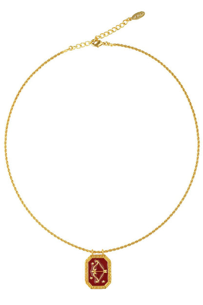 Sagittarius Zodiac Tablet Necklace 
