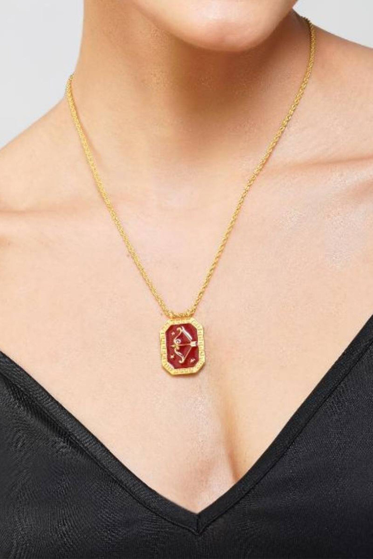 Sagittarius Zodiac Tablet Necklace 