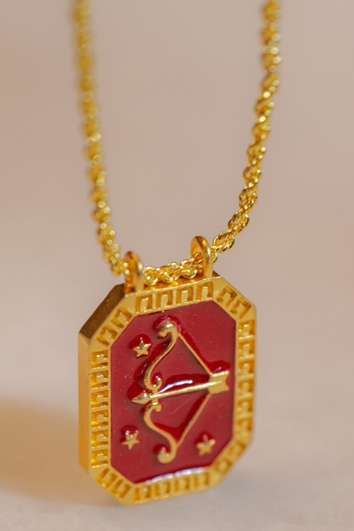 Sagittarius Zodiac Tablet Necklace 