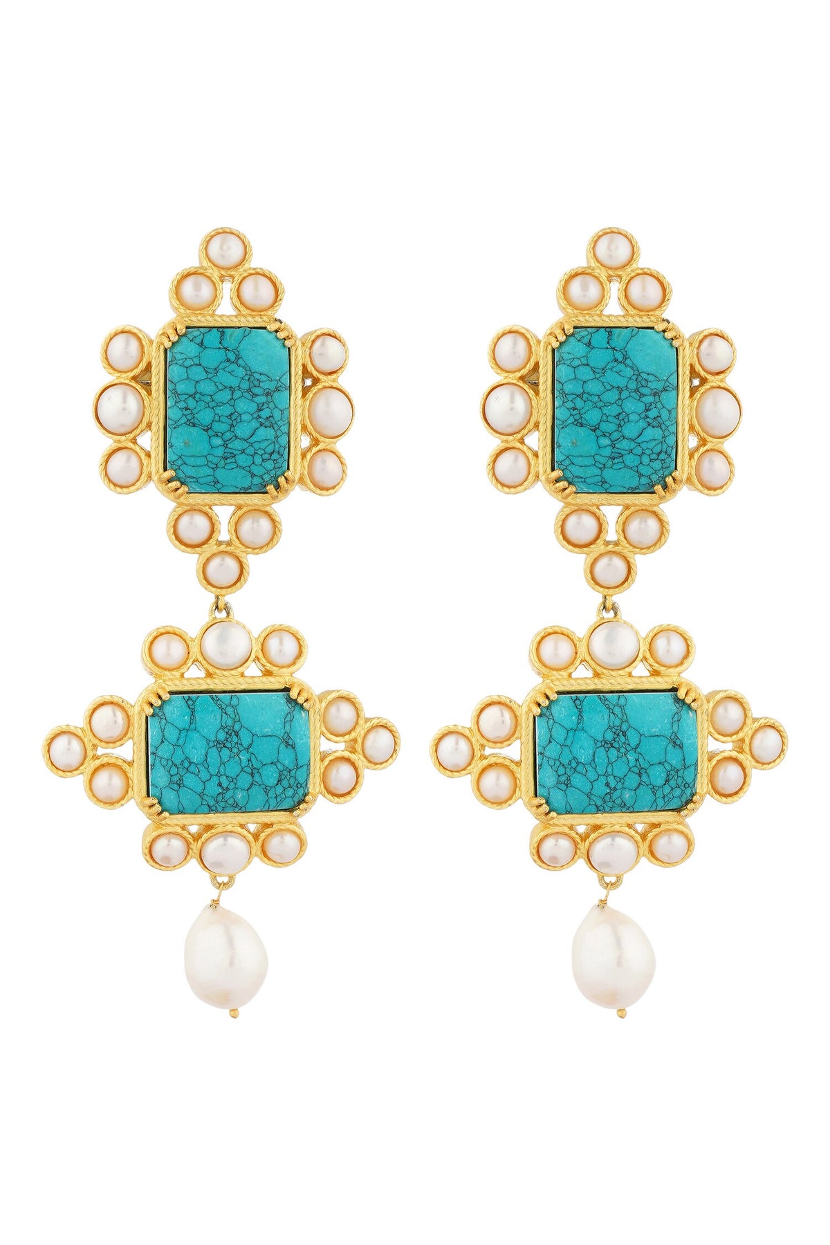 Travel Blues Statement Earrings 