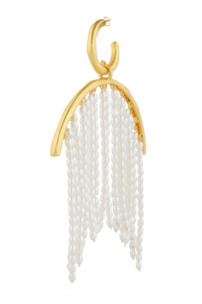Pearl Zoned Statement Earrings 