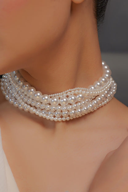 Ropes of Pearl Choker Necklace 