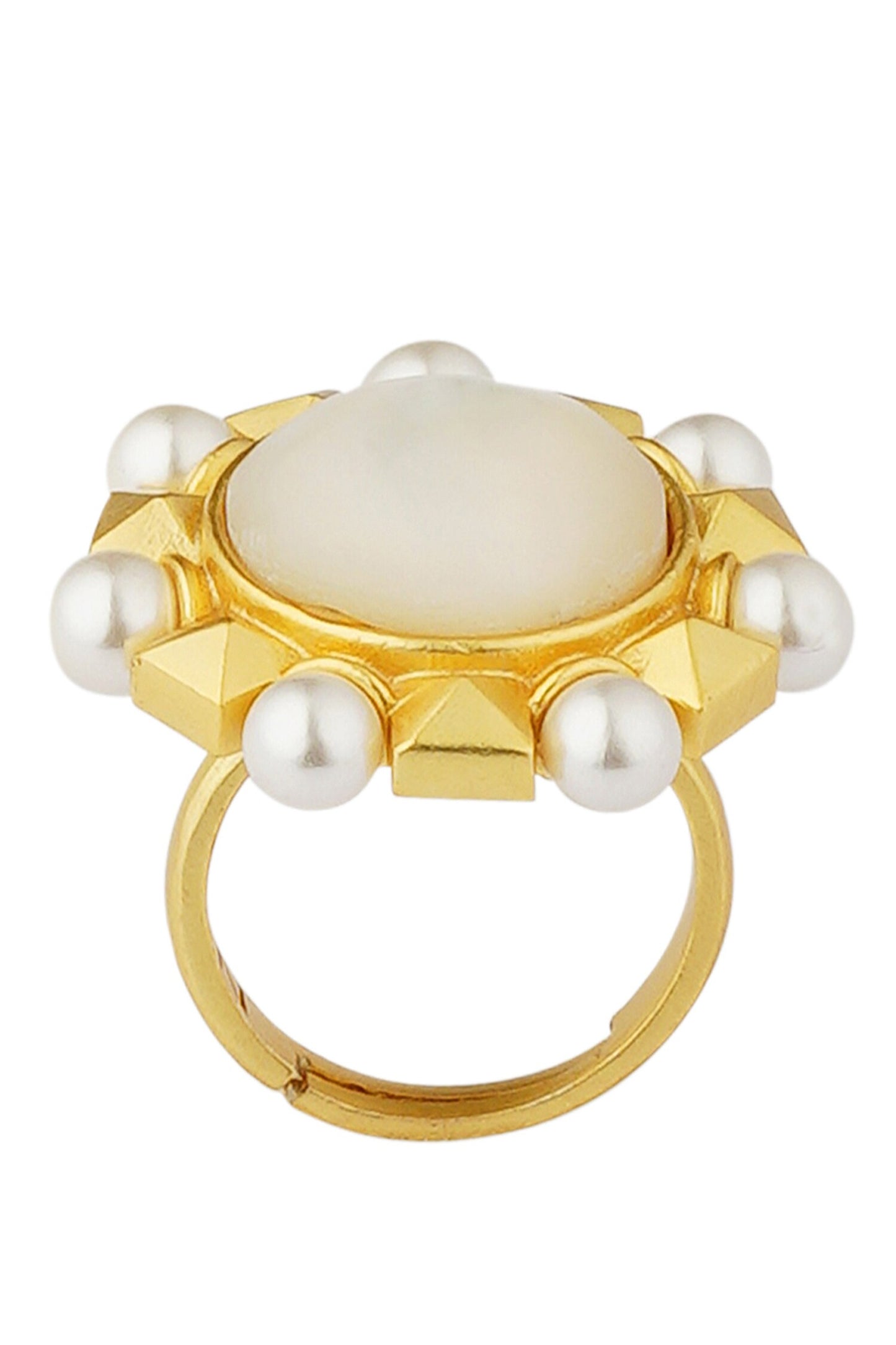 Pearl Motif Adjustable Ring 