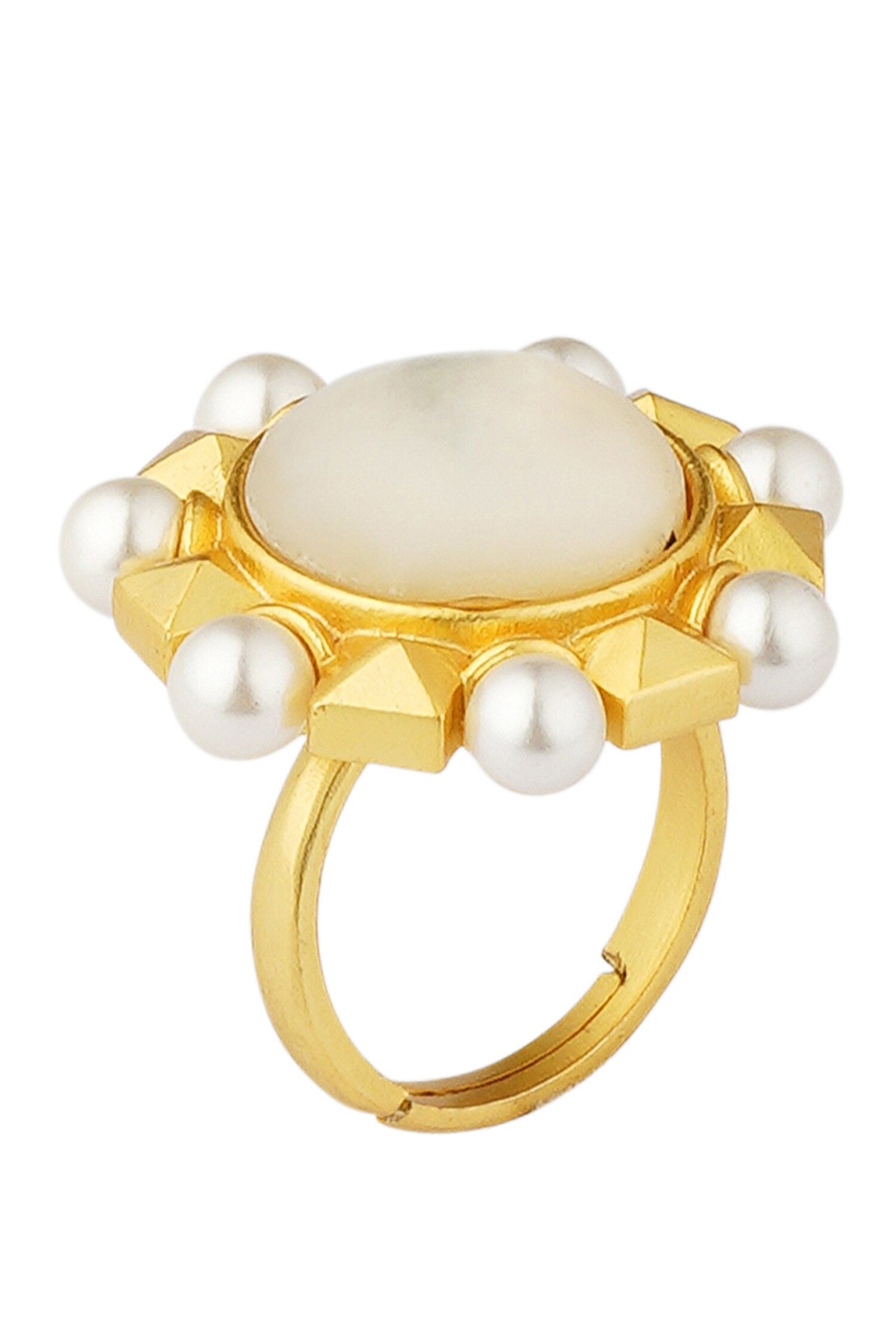 Pearl Motif Adjustable Ring 