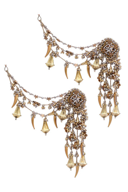 Zoya Antique Gold & Silver Earrings 