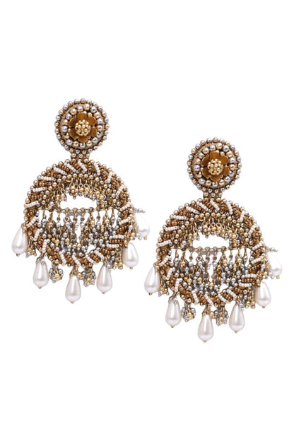 Antique Gold & Silver Sidra Earrings 