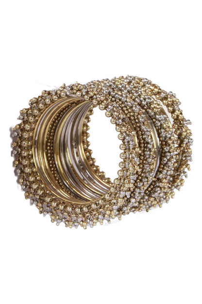 Antique Gold Bina Bangle Set 