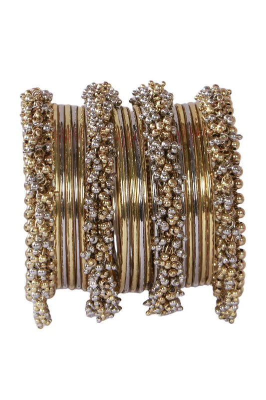 Antique Gold Bina Bangle Set 