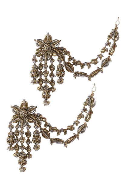 Shivani Antique Gold Dangler Earrings 