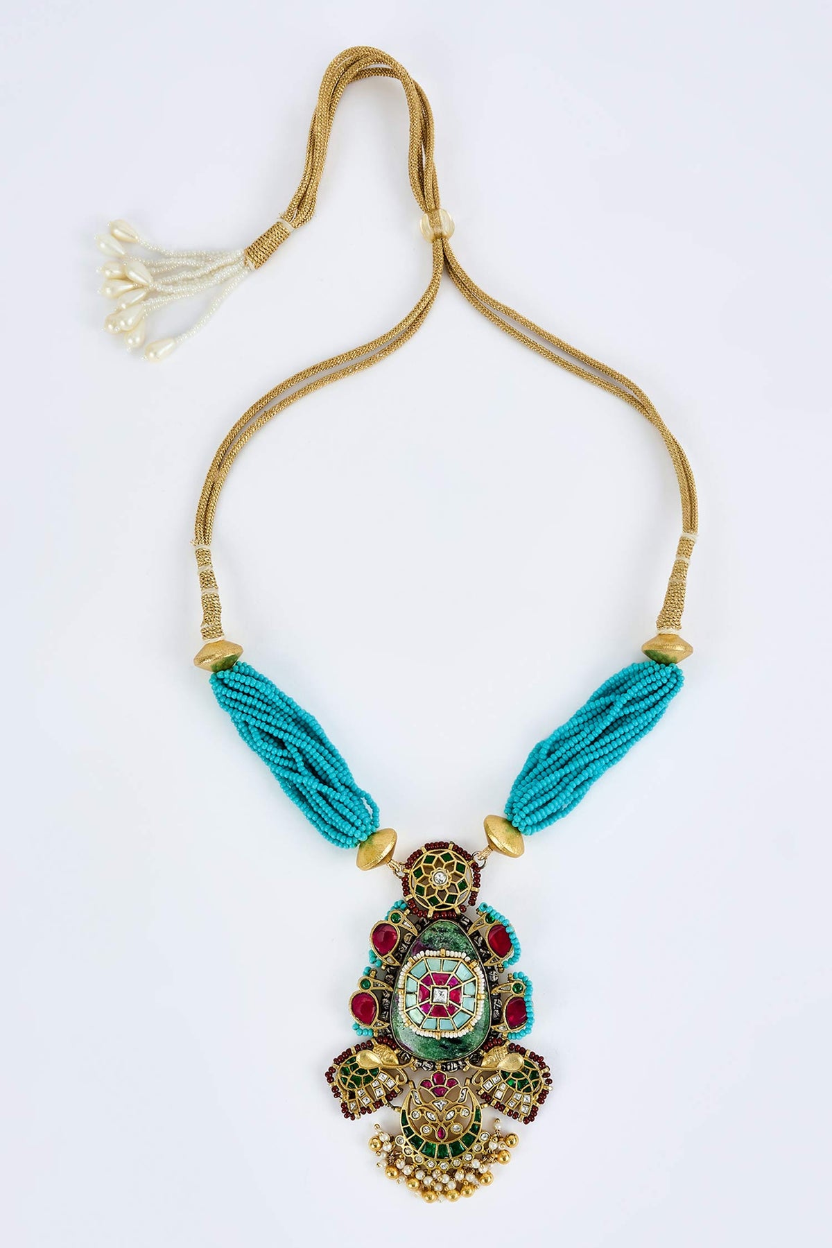 Multi Beaded Necklace & Earring Set 