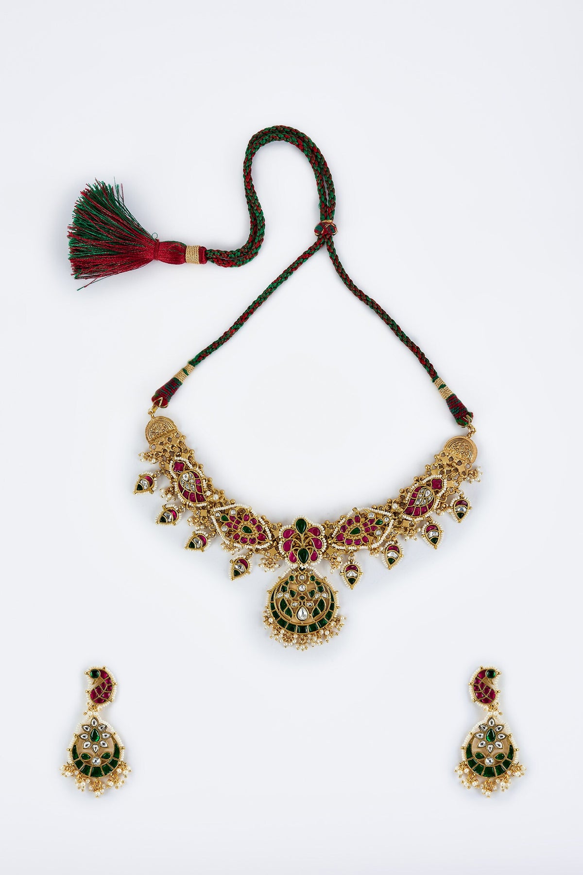 Kundan Polki Designer Jewellery Set 