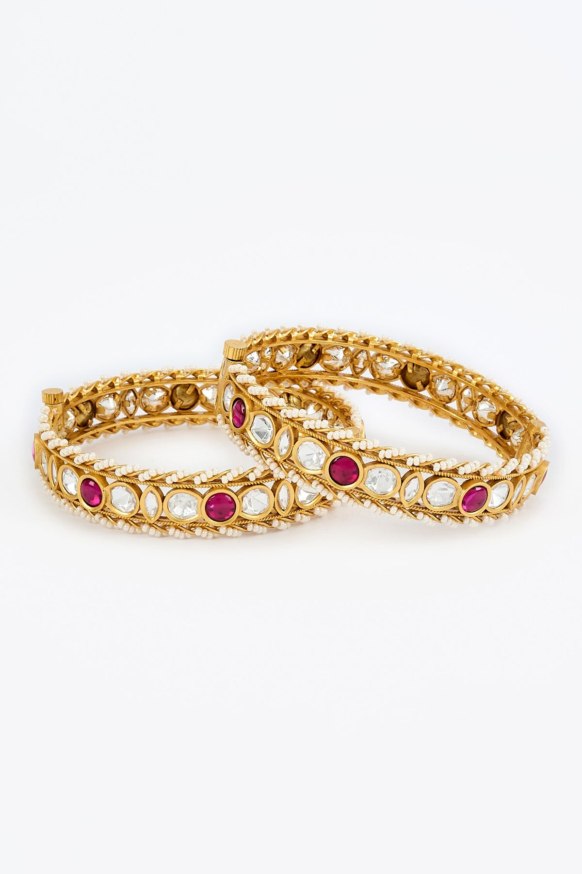 Kundan Polki Embellished Bangles 