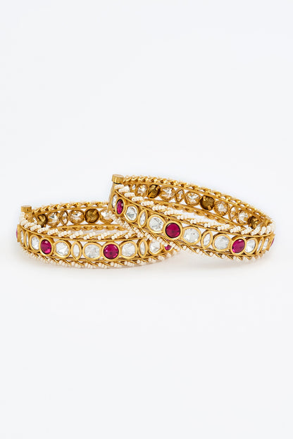 Kundan Polki Embellished Bangles 