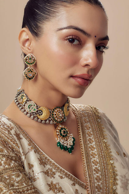 Designer Kundan Polki Jewellery Set 
